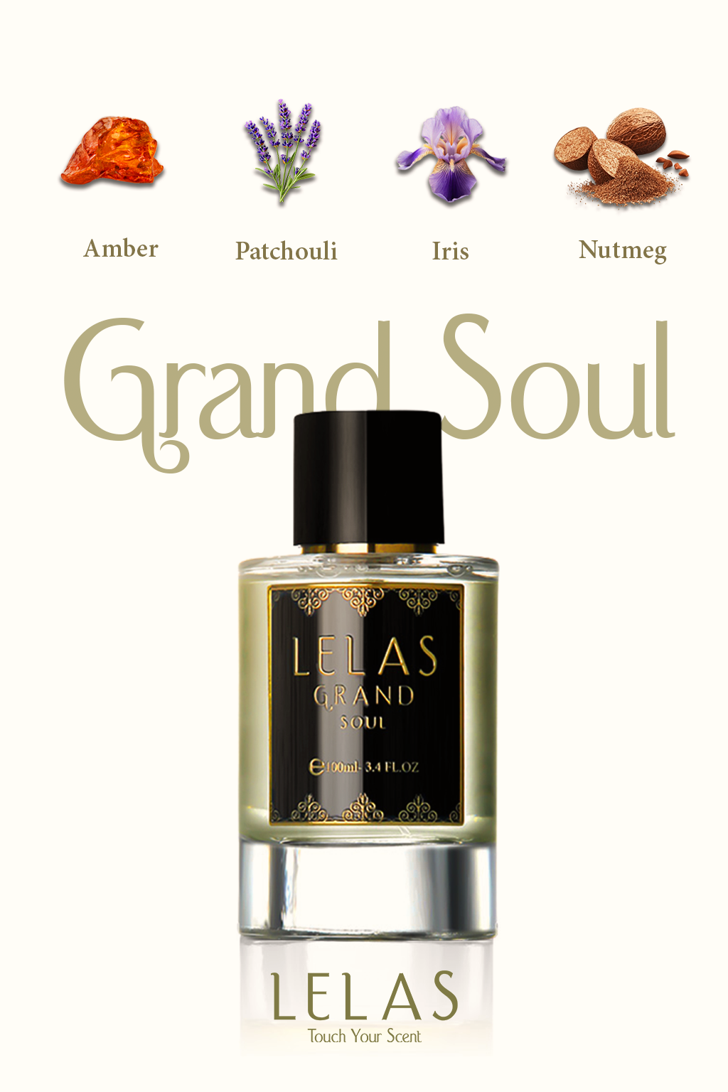 Парфюмерная вода GRAND SOUL 100 мл – унисекс аромат с яблоком, кардамоном, лавандой и пачули, раскрывающий глубину души