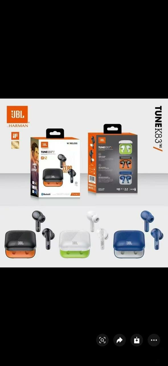 Беспроводные стереонаушники JBL K83 AirPods с Bluetooth-подключением и шумоподавлением