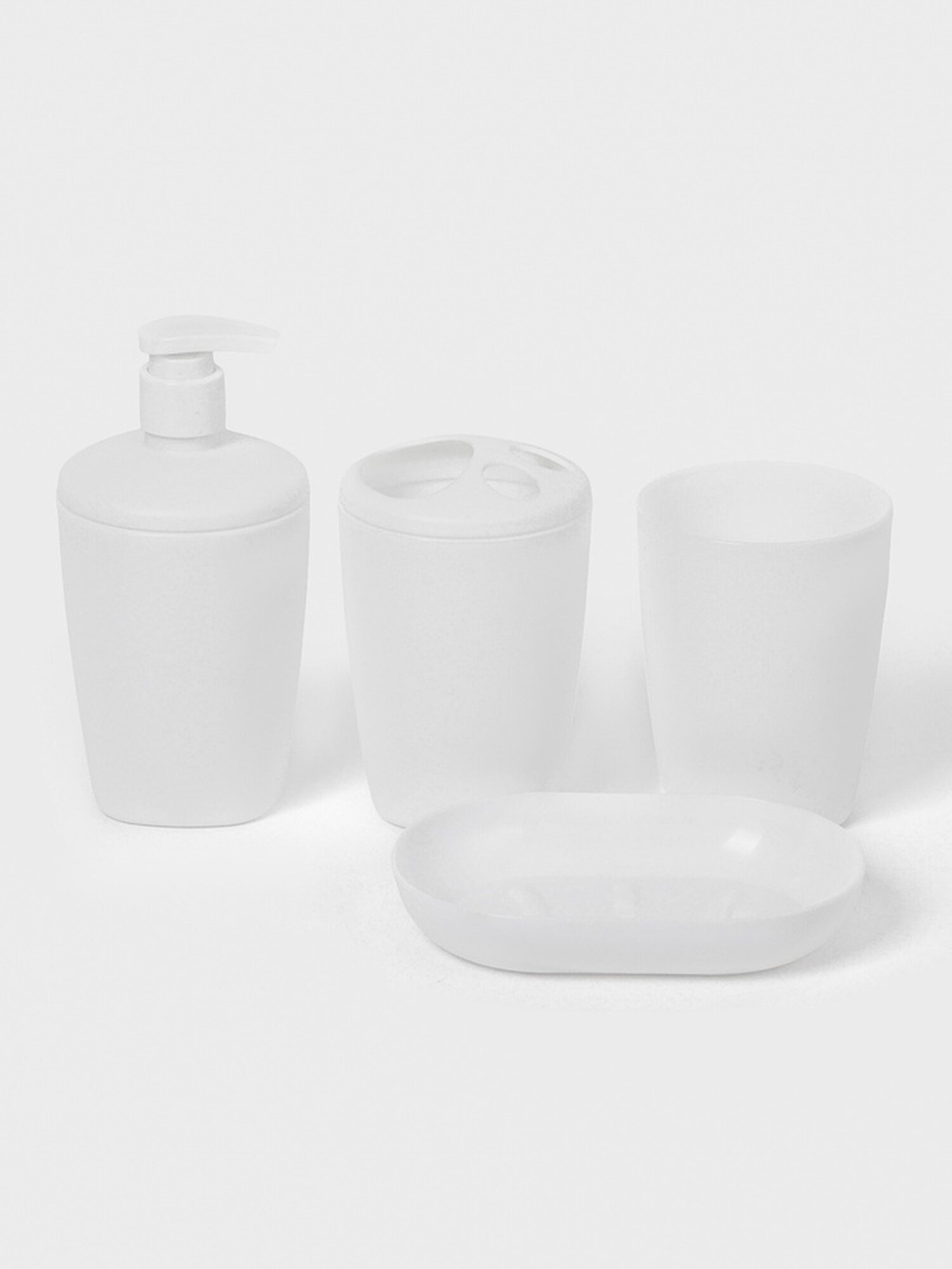 Набор аксессуаров для ванной комнаты BEROSSI Aqua пластик 4 предмета белый