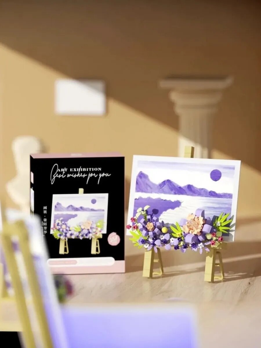 Конструктор мольберт с цветами, картина берег — фото 1