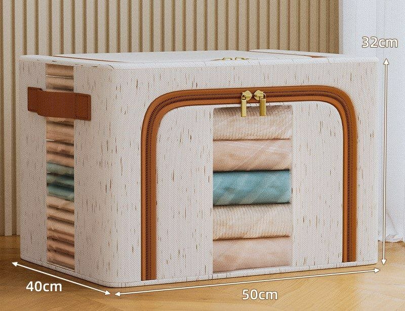 Большой органайзер для хранения одежды и белья, каркасный, складной, размер 50×40×32 см