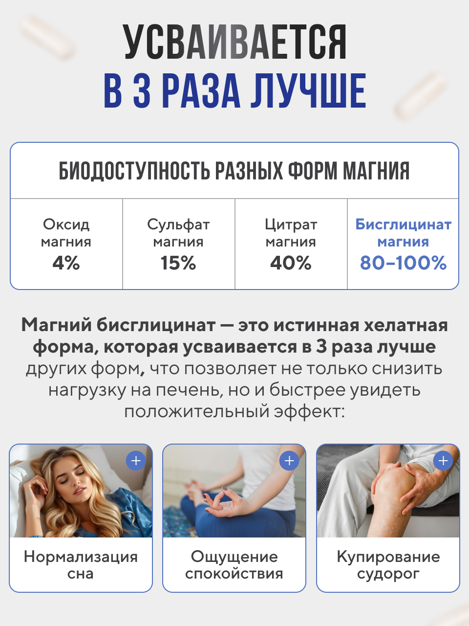 Магний хелат бисглицинат 400 мг с витамином В6 Julari Nutrition, 90 капсул — фото 1