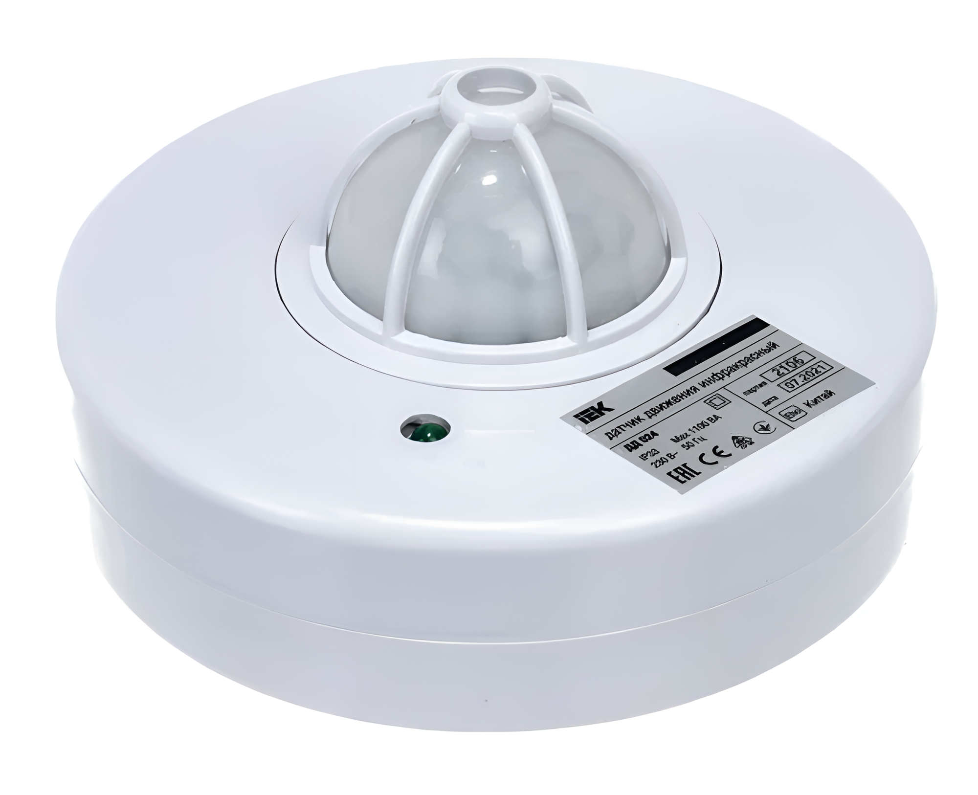 Детектор движения ИЭК ДД024 1100 Вт 360° IP44 белый потолочный датчик движения для автоматического освещения