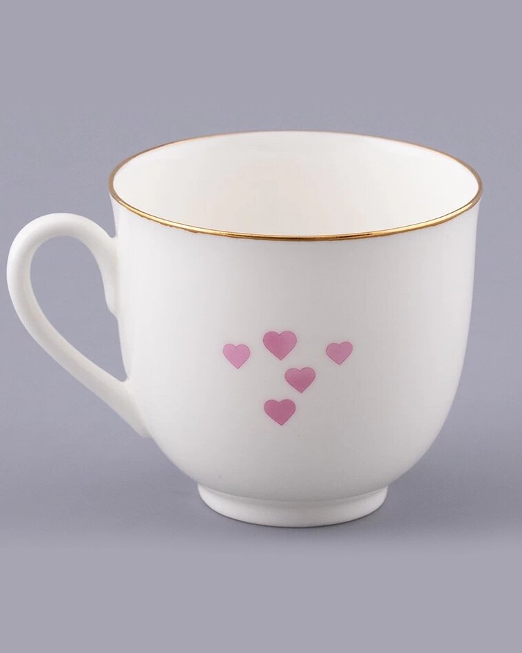 Кофейная пара Люби, форма Ландыш, 180 мл, Императорский фарфоровый завод — фото 1