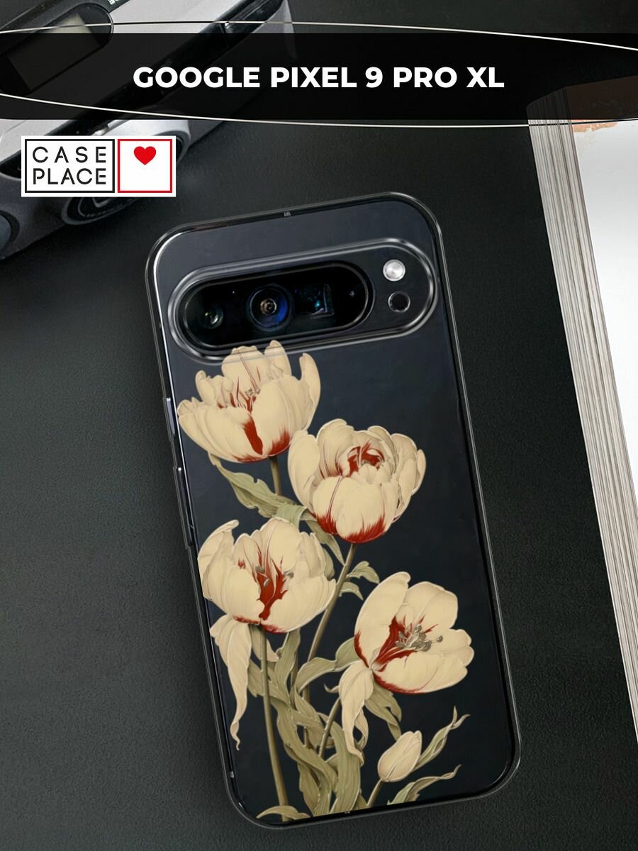 Чехол на Google Pixel 9 Pro XL / Гугл Пиксель 9 Про XL с принтом "Бежевые бутоны"