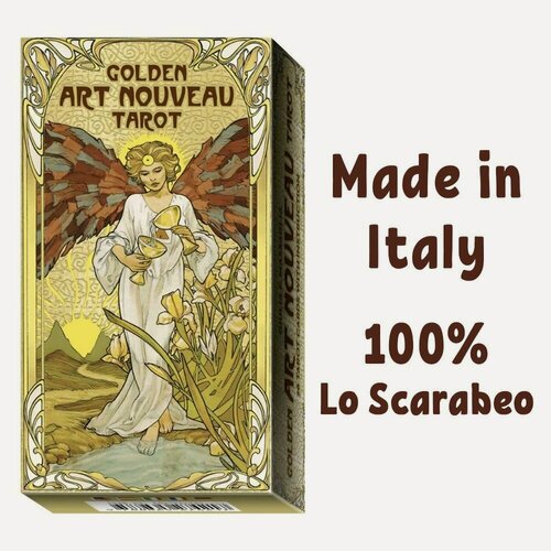 Изображение товара Карты Таро Golden Art Nouveau Tarot Grand Trumps 22 Cards Lo Scarabeo / Золотое Арт Нуво 22 старших аркана