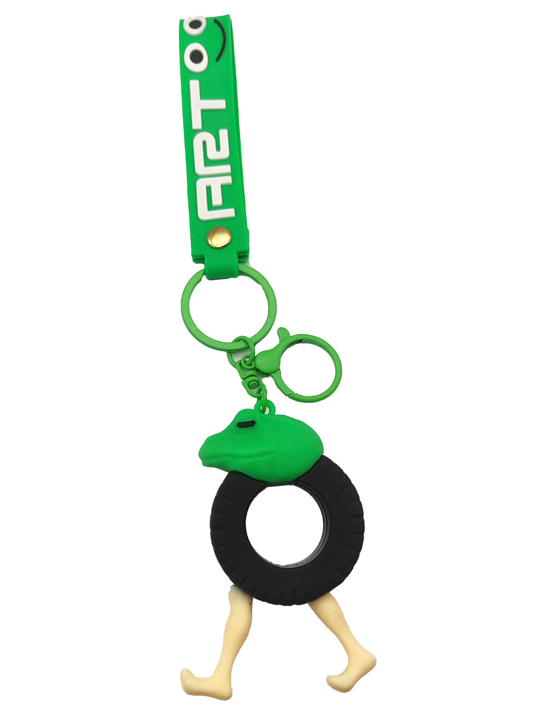 Брелок, белый/красный/черный — фото 1