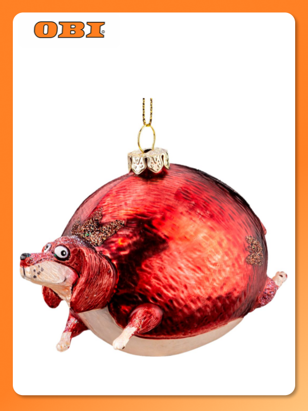 Украшение ErichKrause Decor Пес кругленький 12 см  стекло