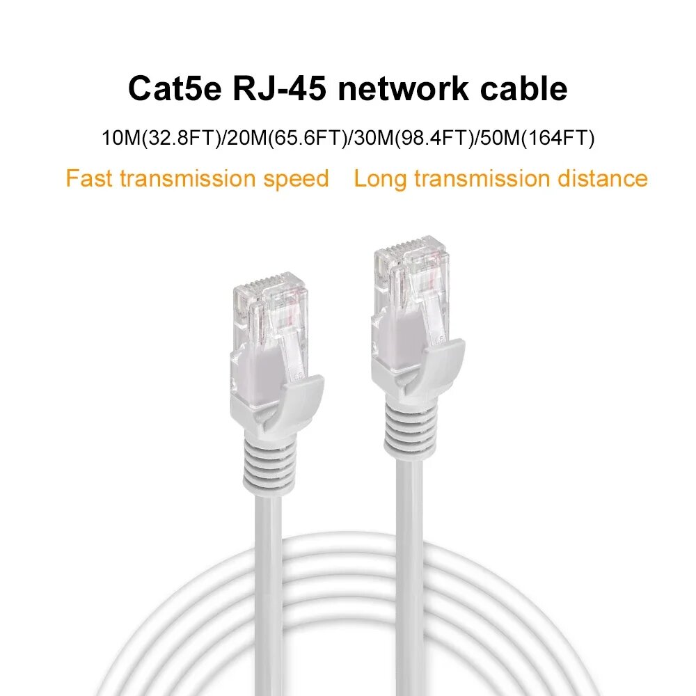 Кабель Ethernet Cat5 RJ45 10M/20M/30M/50M для IP-камер 10 м