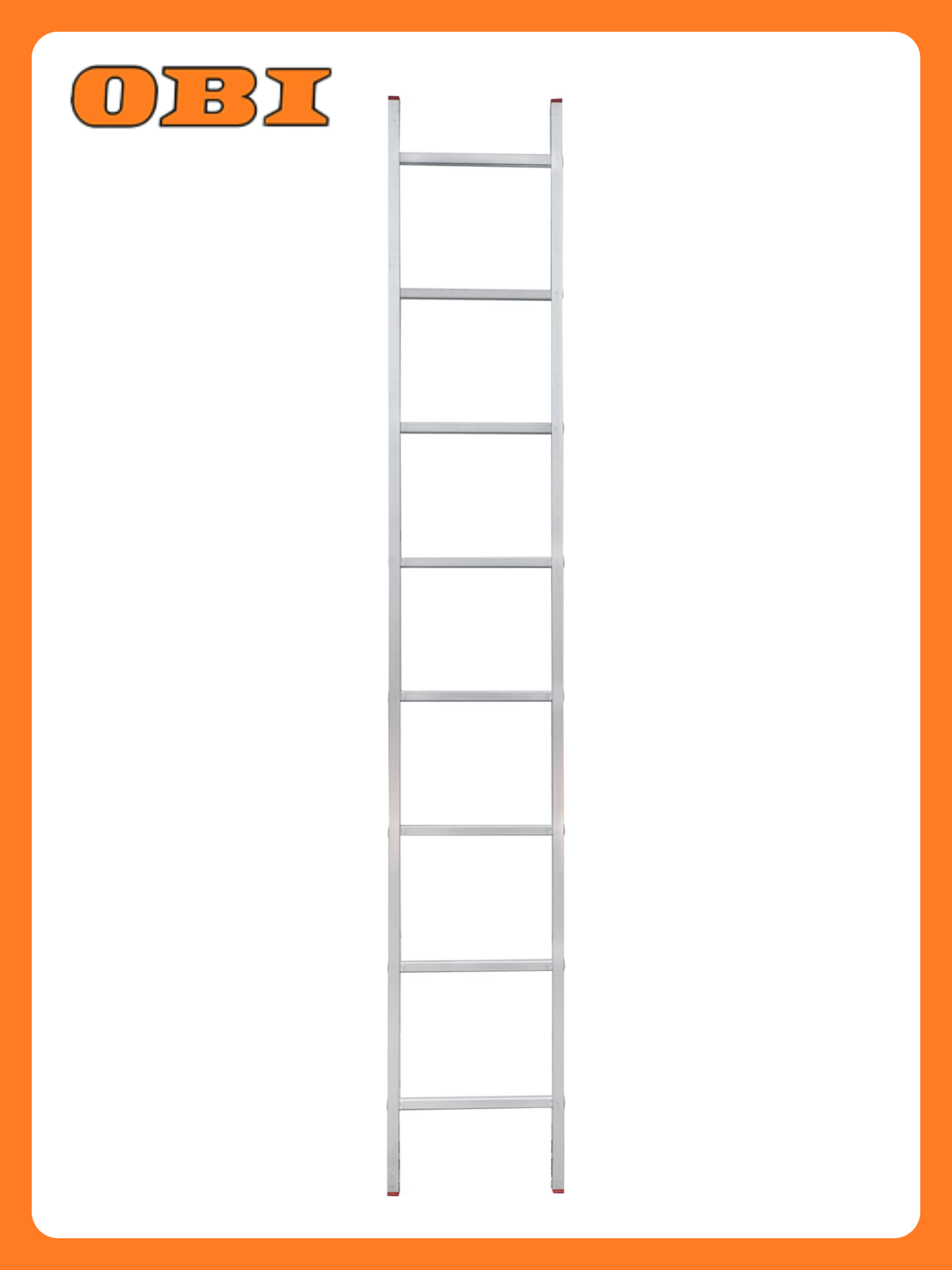 Лестница WORKY односекционная приставная алюминий серебристая