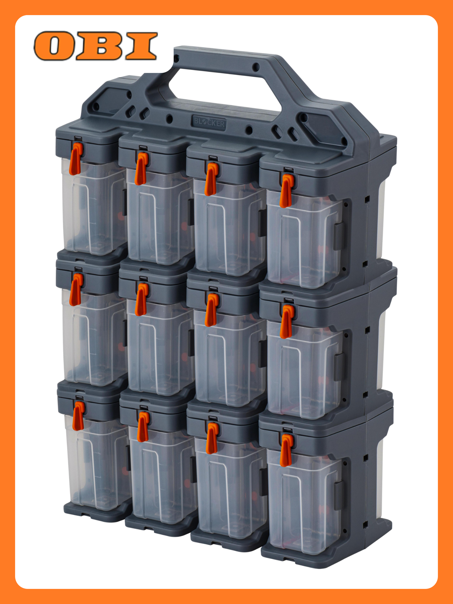 Органайзер для мелочей Blocker Expert 24 модуля серо-свинцовый/оранжевый