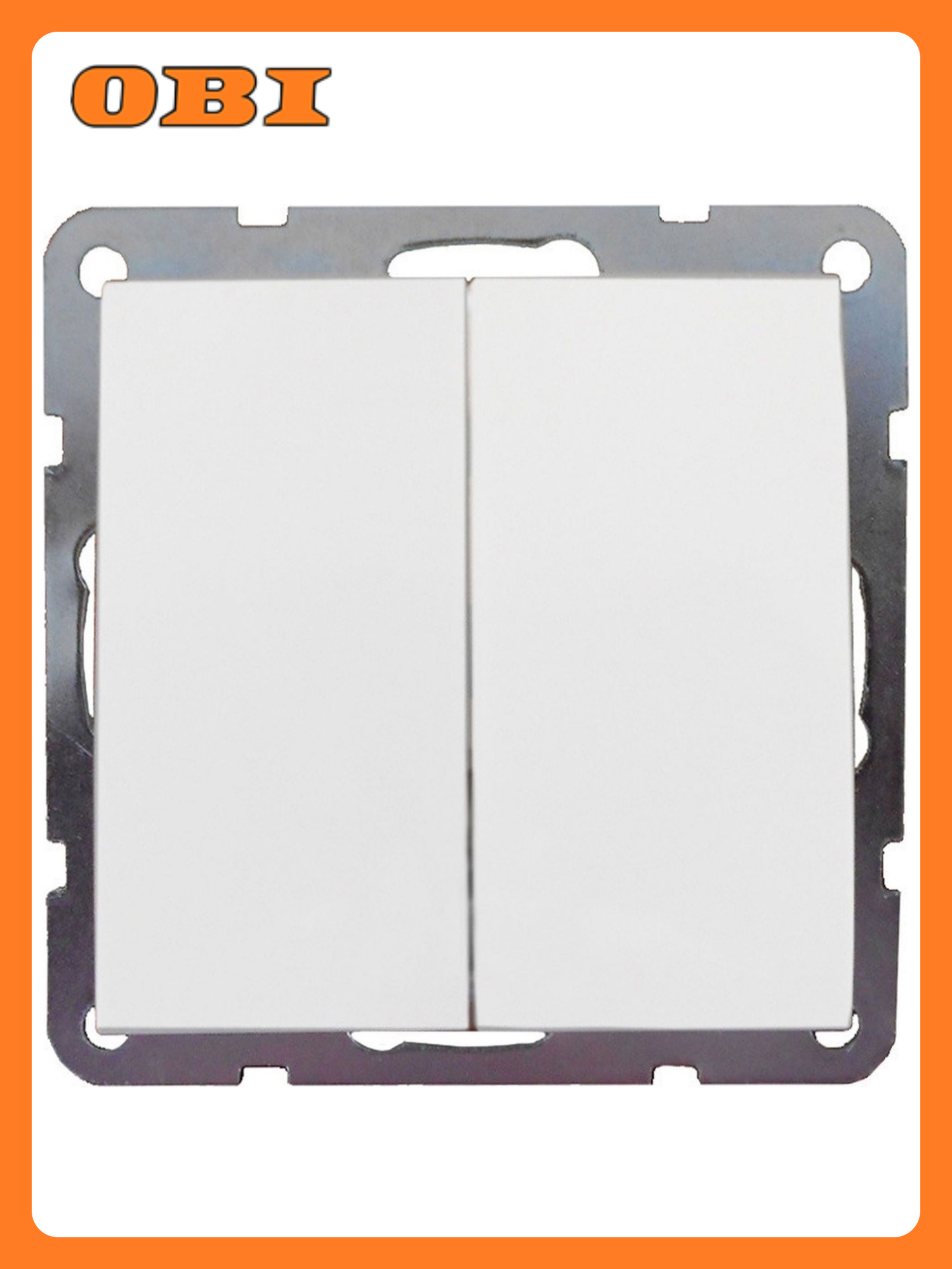 Выключатель LK Studio LK60  двухклавишный  скрытый монтаж  белый