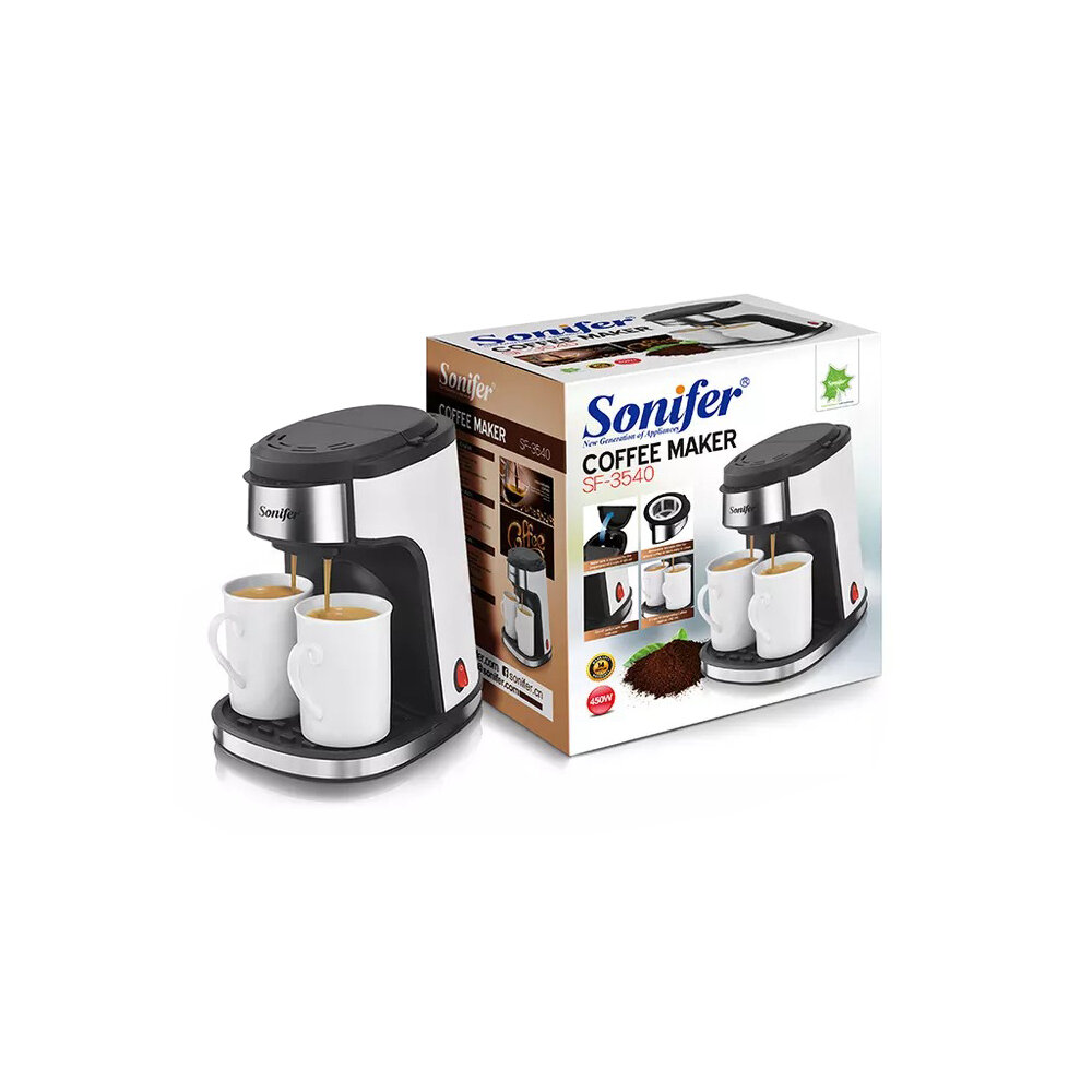 Кофеварка Sonifer SF-3540, капельная, для эспрессо, молотый, 0,24 л