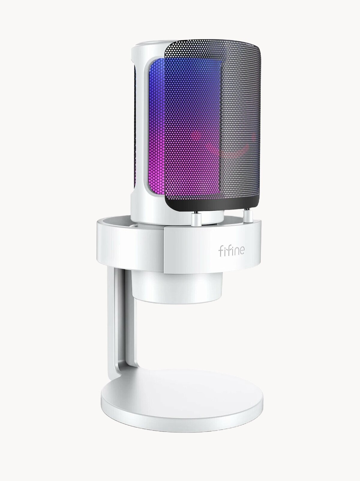 Конденсаторный USB-микрофон Fifine AmpliGame A8 (компьютерный, игровой, для стримов, для конференций, White)