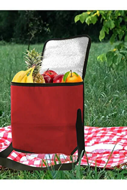 Термосумка, для сохранения температуры рандомный цвет синего и красного 15*25*20см 8 литров