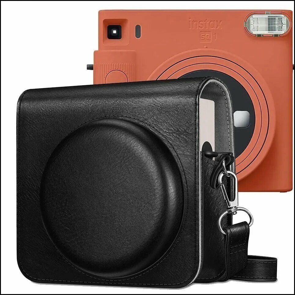 Защитный чехол для фотоаппарата мгновенной печати Fujifilm Instax Square SQ1 Мягкая сумка из искусственной кожи с регулируемым плечевым ремнем