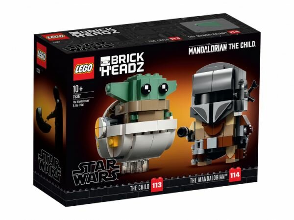 Lego 75317 BrickHeadz Мандалорец и малыш