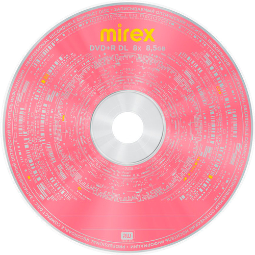 фото Диск dvd+r mirex 8.5 gb, 8x, slim case (1), dual layer (1/50) 204190 {ul130062a8s}