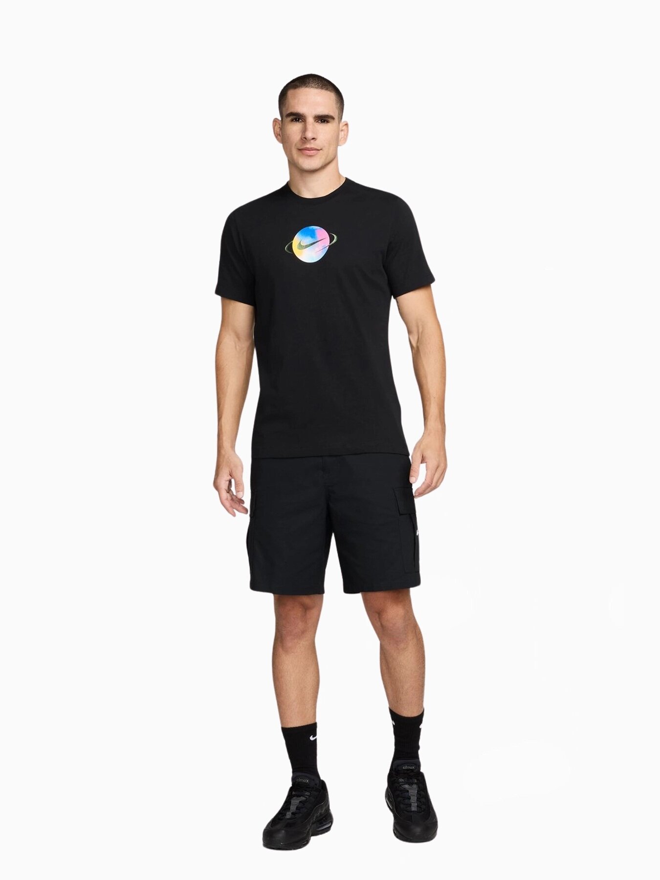 Футболка спортивная NIKE, 1 шт., размер S, черный — фото 1