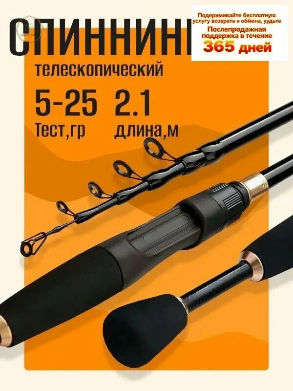 Спиннинг, рабочая длина: 210 см , до 25 гр