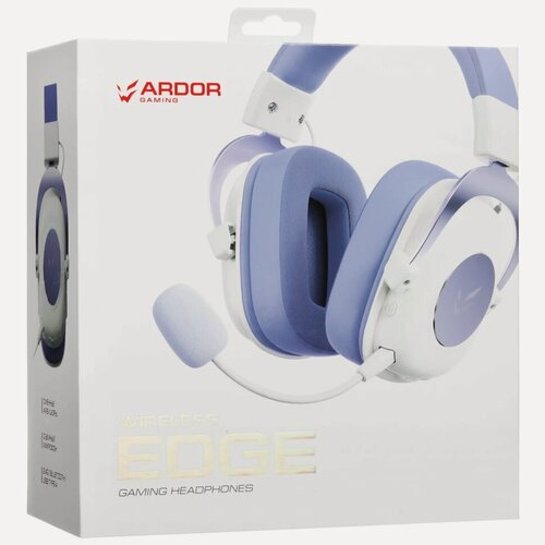 Изображение товара Беспроводные/проводные наушники ARDOR GAMING Edge Wireless, 7.1 Virtual, for PS5, Xbox Series X|S, фиолетовый