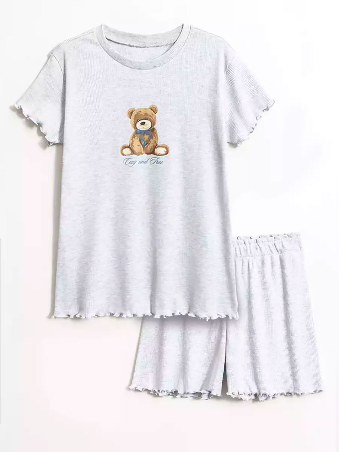 Пижама neo, размер 140, серый меланж — фото 1