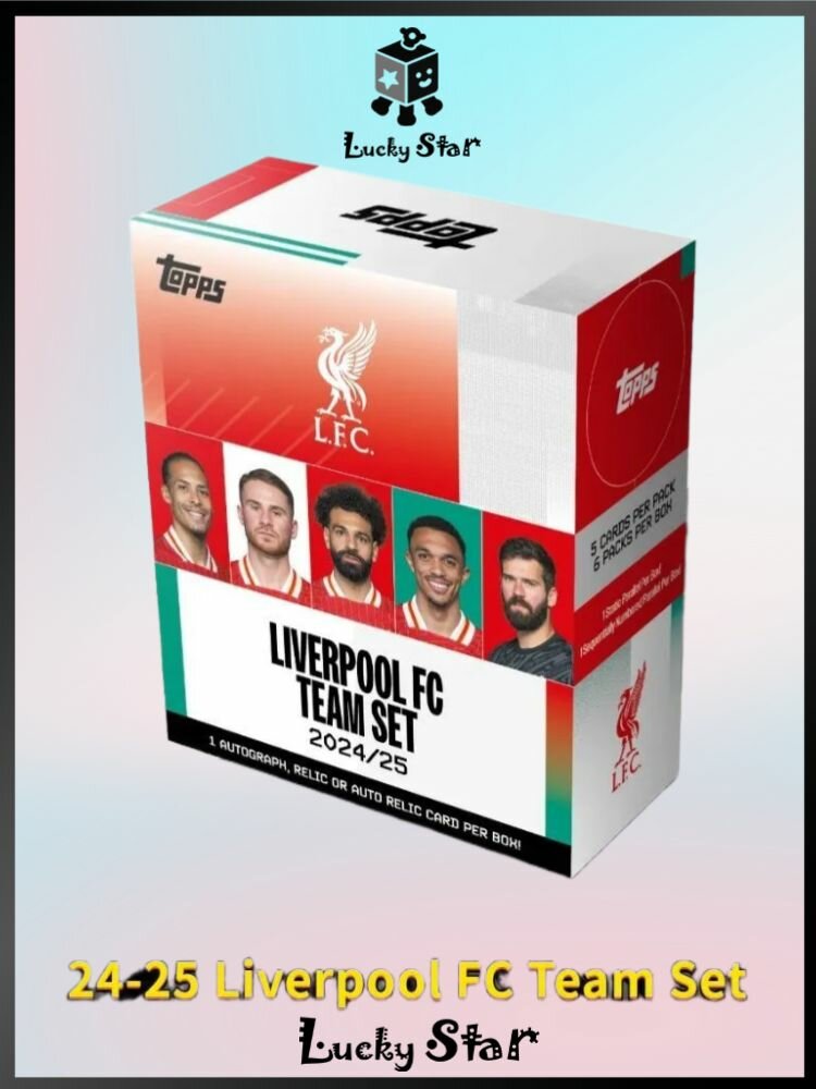 2024/25 Topps Liverpool FC Team Set Лиги чемпионов - содержит 6 упаковки (30 карточек)