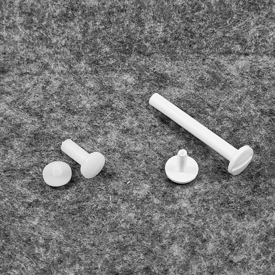 Винт пластиковый переплетный 60 мм белый (2 шт)