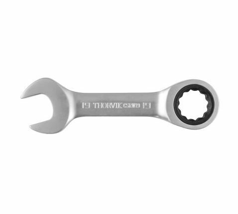 CSRW19 Ключ гаечный комбинированный трещоточный короткий, 19 мм Thorvik