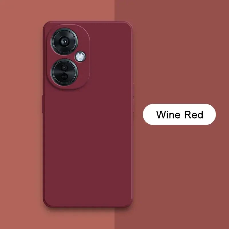 Оригинальный квадратный жидкий силиконовый чехол для телефона Красный, Wine Red, OnePlus Nord N30