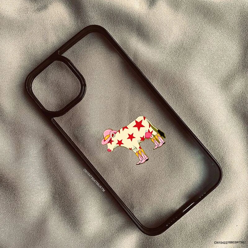 Чехол для телефона с мультяшным рисунком коровы и животных для iPhone 15, 17 iPhone 14 плюс, style 3
