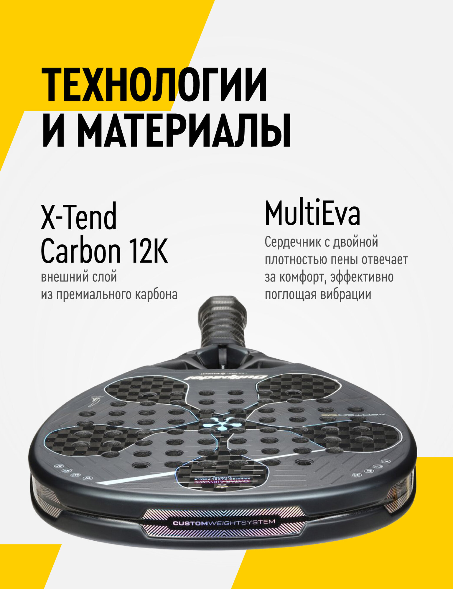Ракетка для падела BULLPADEL Vertex 05 TF 25, 495197, для профессионалов и любителей — фото 1