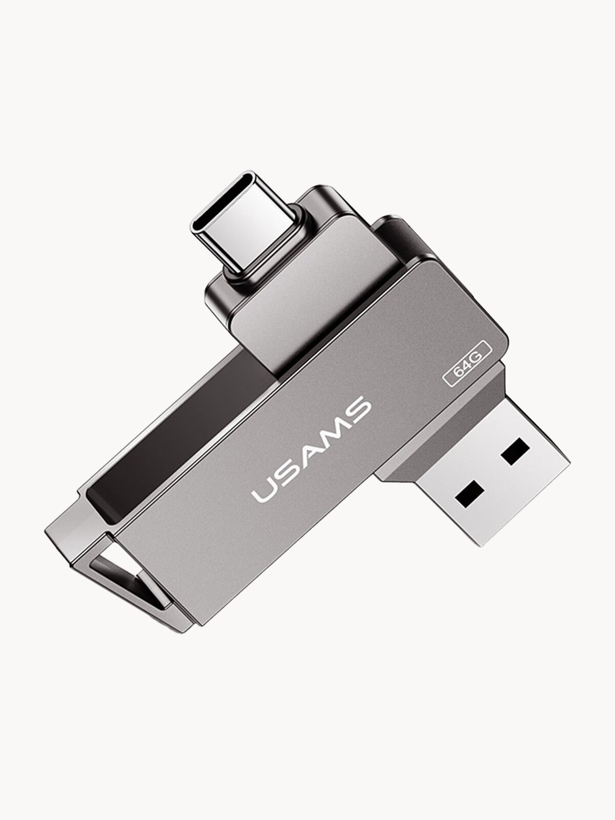 Флеш-накопитель USAMS • USB3.0 + Type-C • 128GB • OTG флешка для телефона, планшета, компьютера, ноутбука, iPhone серии 15