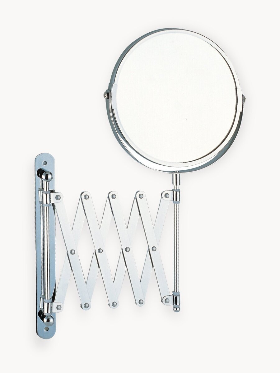 Зеркало косметическое настенное двусторонее "Рыжий Кот", увеличение X1/Х5, диаметр 17см