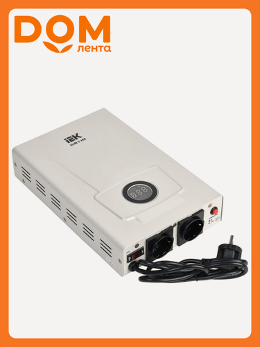 Изображение товара Стабилизатор напряжения IEK SLIM, настенный, релейный, 2000 ВА, белый