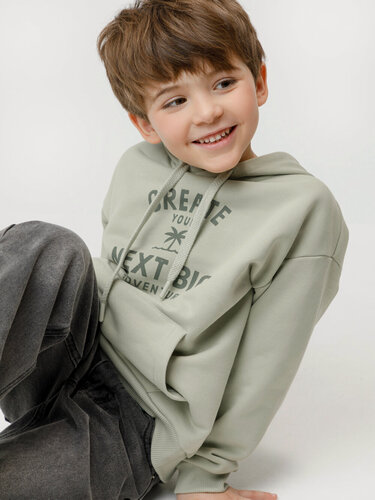 Изображение товара Худи хлопковая кофта для мальчика, трикотаж