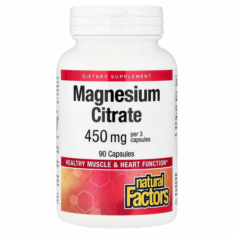 Natural Factors Magnesiun Citrate (Цитрат магния) 150 мг 90 капсул