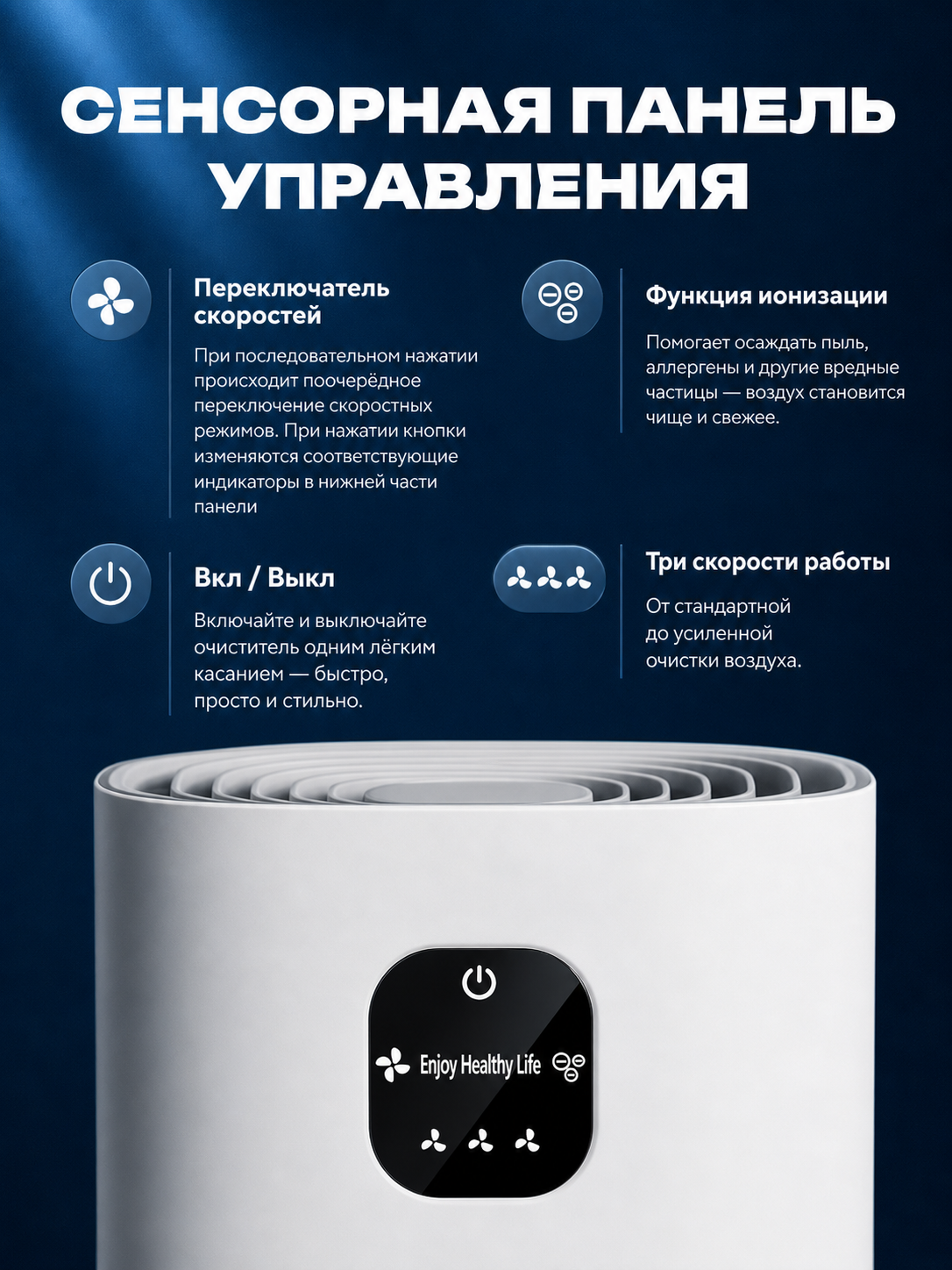 Очистител воздуха от пыли и аллергенов ионизатор для дома воздухоочистител — ракурс 5