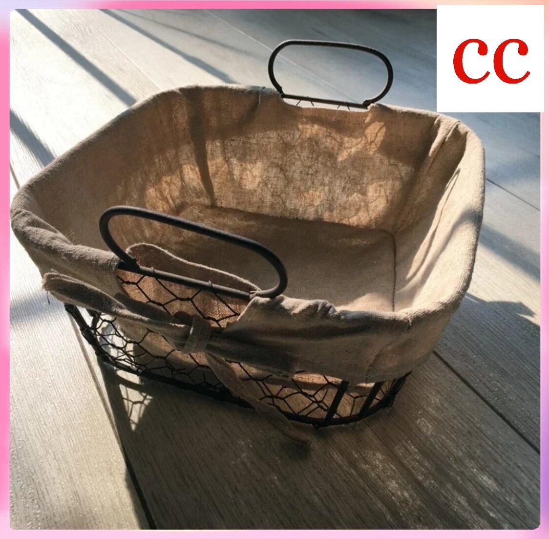 Корзина 23*23*10см для хранения овощей, фруктов, хлеба, яиц, корзинка садовая, дачная, для сада и огорода, железная металлическая плетеная проволочная