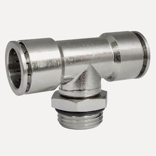 Изображение товара PI TOOLS Цанга тройник, резьбовой Cn-T-1/2M-16 для фторопластовых и полиуретановых трубок. Арт. 9549