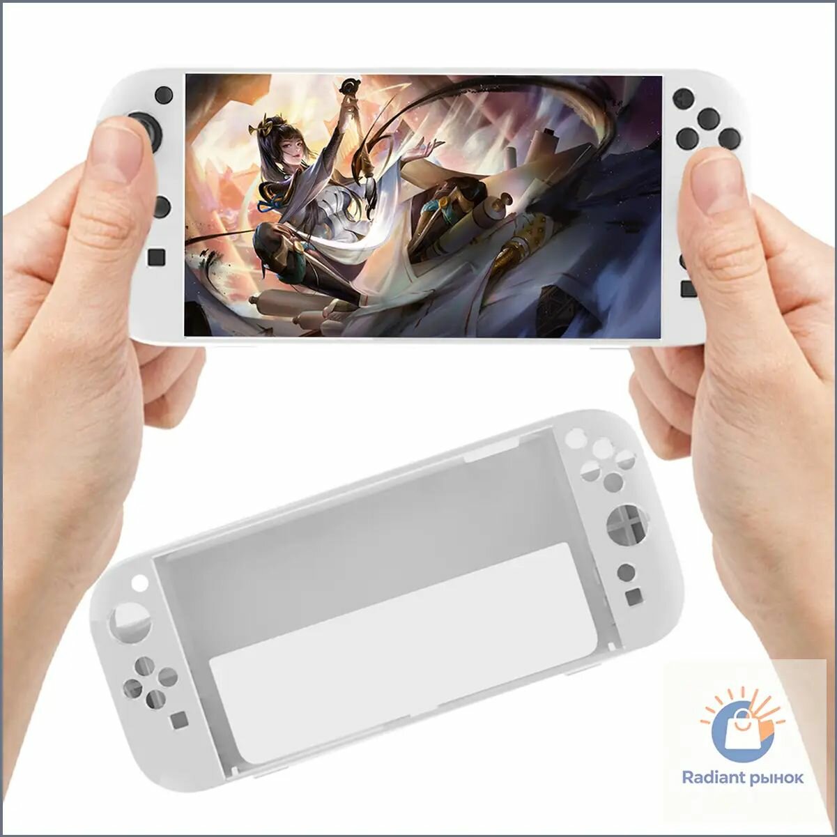 Силиконовый чехол прозрачный для Nintendo Switch2, с усиленными краями