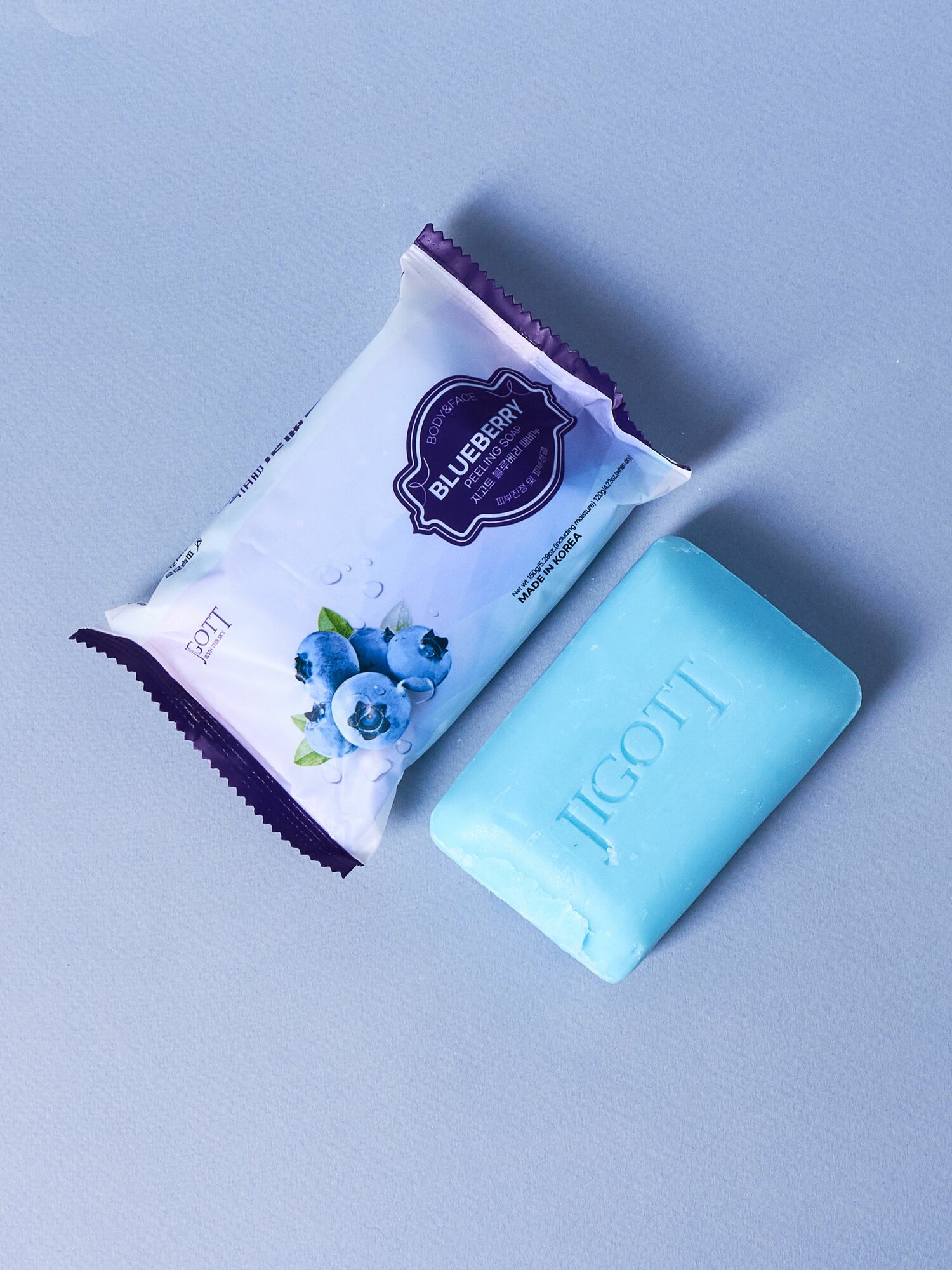 JIGOTT Мыло с экстрактом черники 150 г Peeling Soap Blueberry