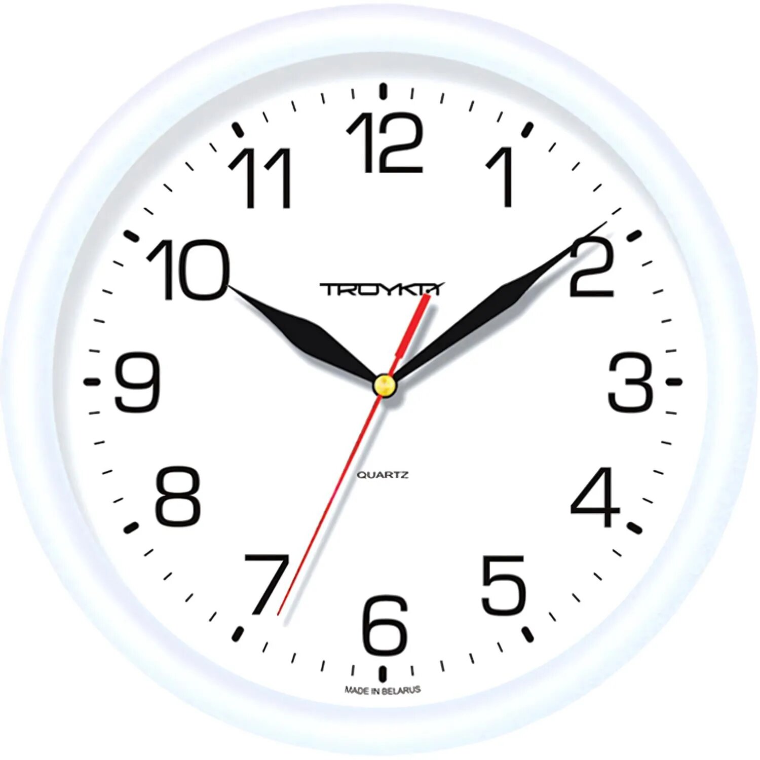 Часы настенные Troyka 21210213 круг, d245мм, плав. ход, пластик Troyka