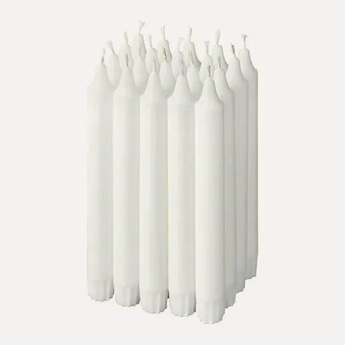 Изображение товара Свеча IKEA JUBLA / икеа джубла, набор 20 шт, неароматическая, 19 см, белая
