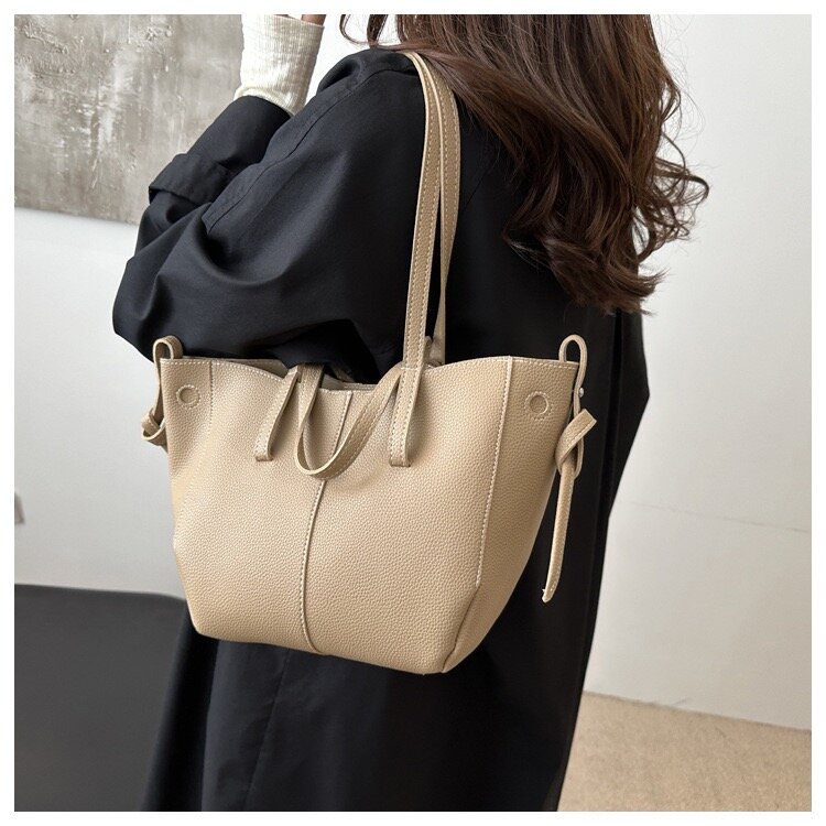 Сумка-рюкзак  Сумка женская, через плечо, тоут, А4, бежевый — фото 1