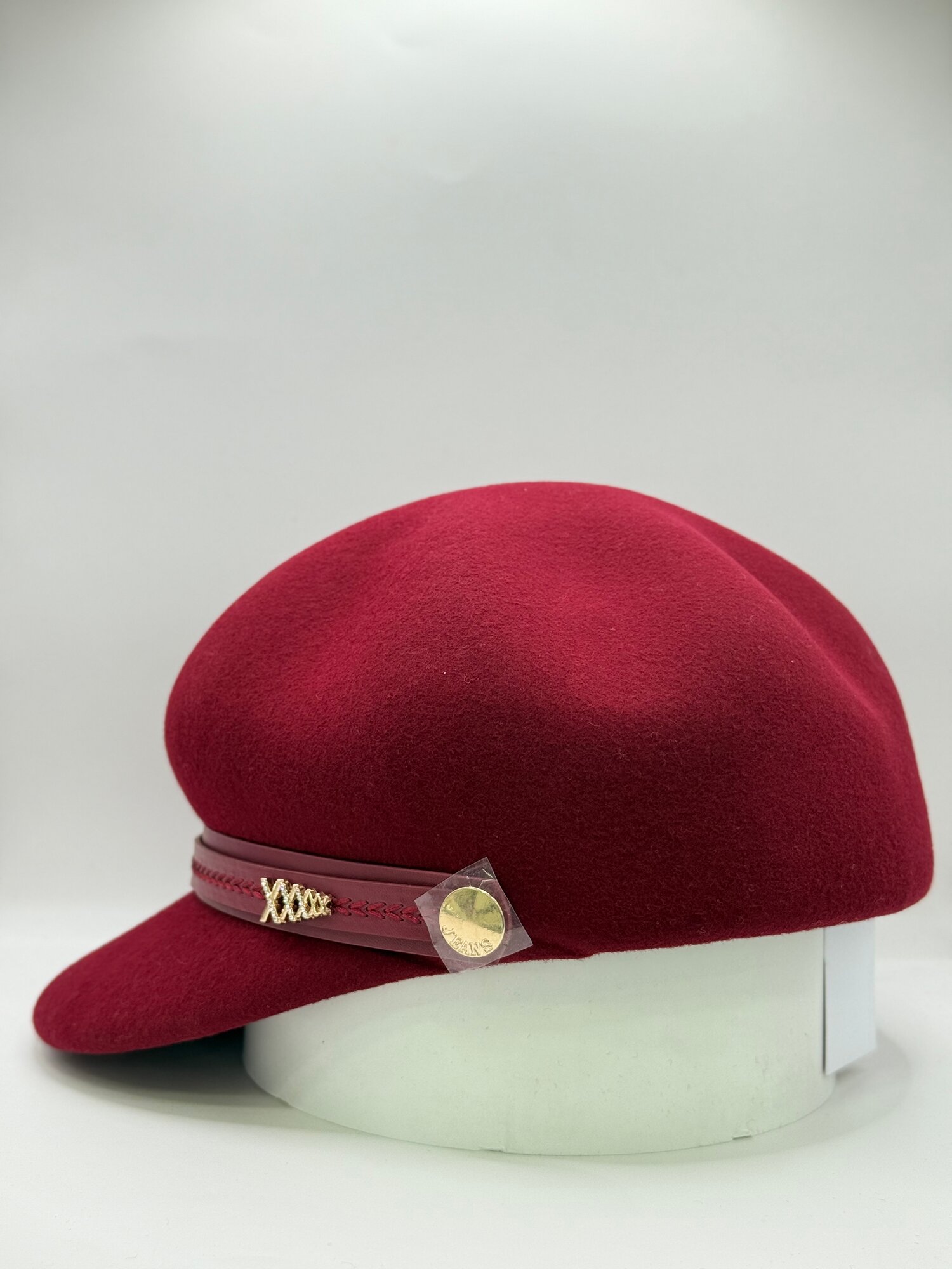 Кепка  шляпа для девочек и женщин, размер 58 ( универсальный ), бордовый — фото 1