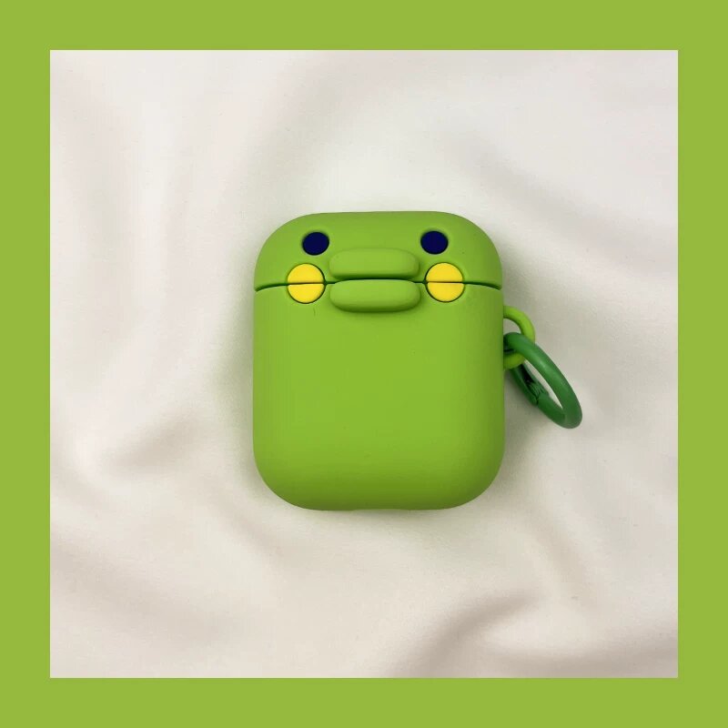 Чехол Tamagotchi для AirPods 1/2 общего использования с крючком - прочный силиконовый чехол