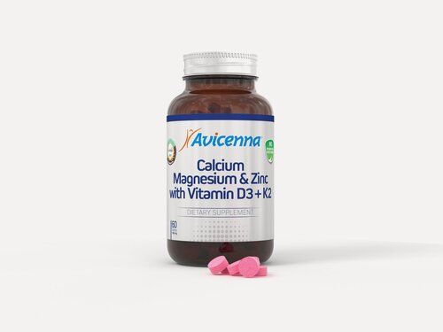 Изображение товара Витаминный комплекс Кальций Магний Цинк + D3 и K2 Avicenna® для костей и суставов, 60 таблеток