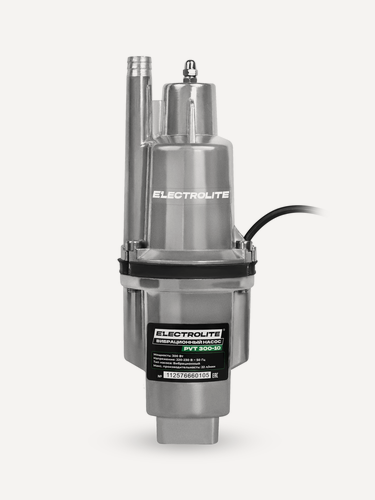 Изображение товара Вибрационный насос с верхним забором Electrolite PVT 300-10 ( 220В, 300Вт, Вибрационный , высота подъёма воды 72м, 22 л/мин )