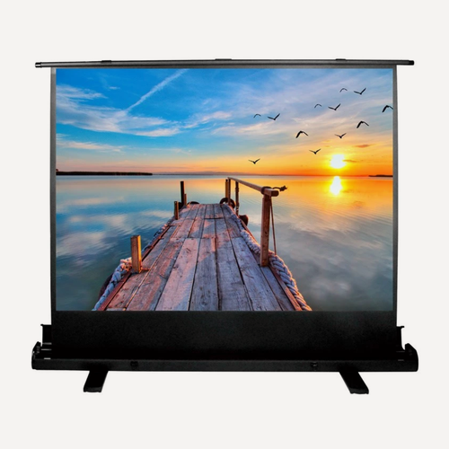 Изображение товара Экран для проектора Cactus FloorExpert CS-PSFLE-180X135 88.58", рулонный, напольный, 180x135 см, 4:3, алюминий, черный